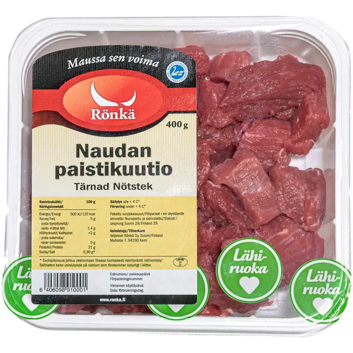 Rönkä Naudan paistikuutio naturel 400g