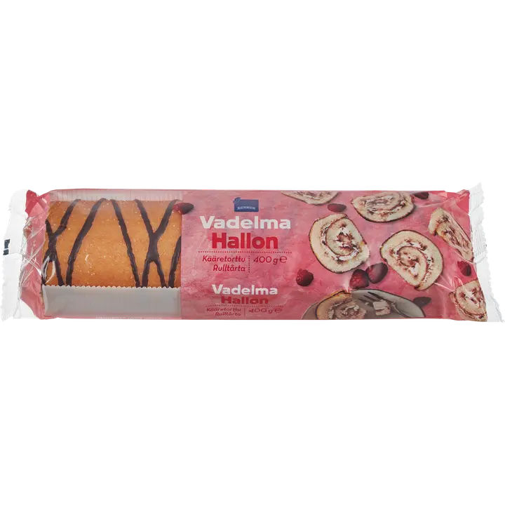 Rainbow 400g vadelmakääretorttu