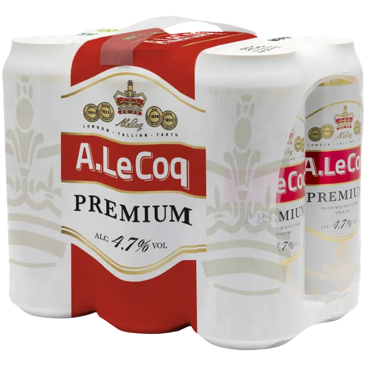 A. Le Coq Premium hele õlu 4,7%vol 6-PAKK 3L