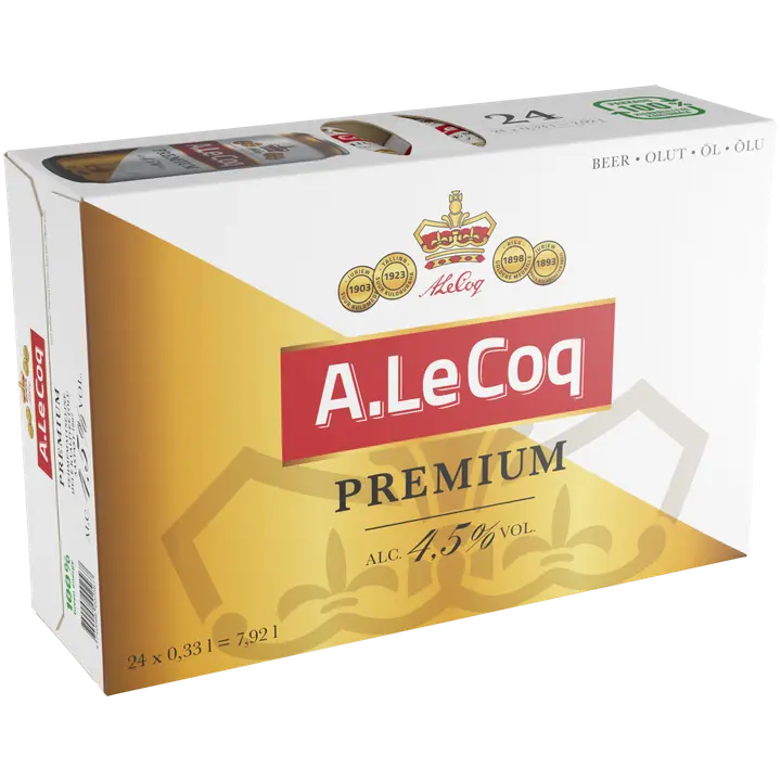 24xA. Le Coq Premium 4,5 % olut 0,33 l tlk