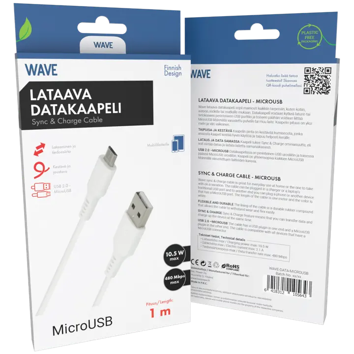 Datakaabel Micro USB 5V/1A 1 m