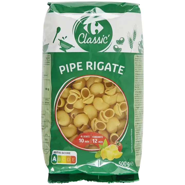 Carrefour classic pipe rigate pasta 500g
