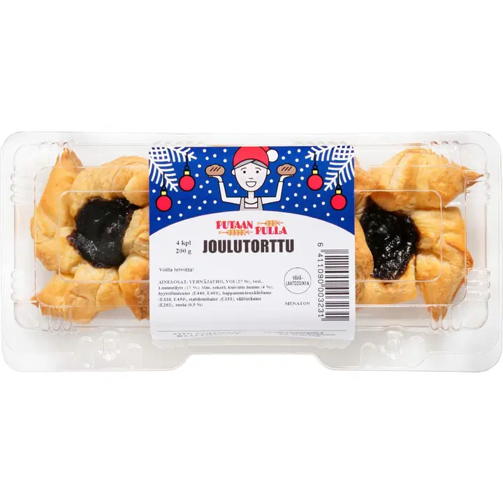 PutaanPulla Joulutorttu 4 kpl/200g luumutorttu