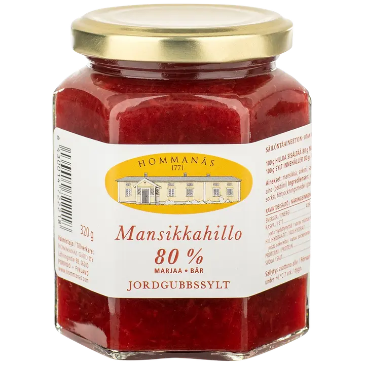 Hommanäs 320g Mansikkahillo 80%
