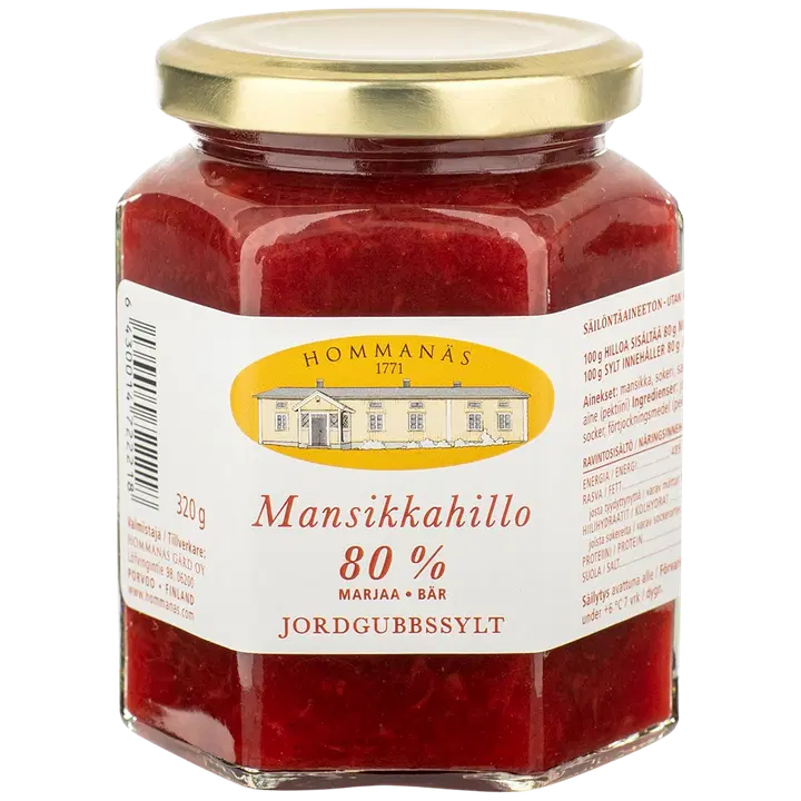 Hommanäs mansikkahillo 80% 320 g