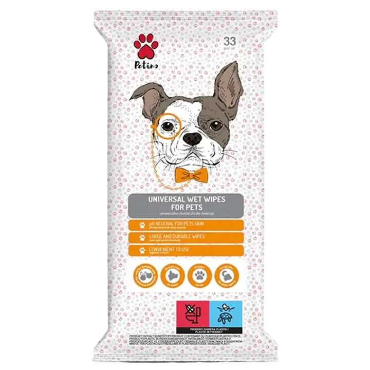 Universaalsed niisked salvrätikud lemmikloomadele 33tk