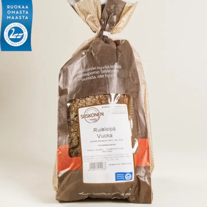 Kotileipomo Siiskonen ruisvuoka siivutettu