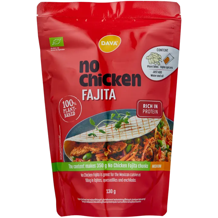 DAVA No Chicken Fajita luomu kasviproteiinipala 130g