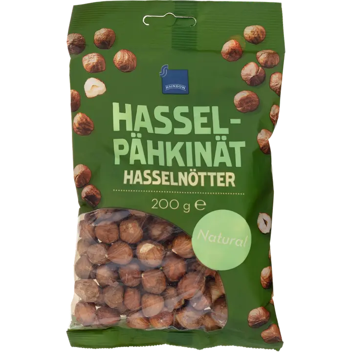 Rainbow 200g hasselpähkinät natural