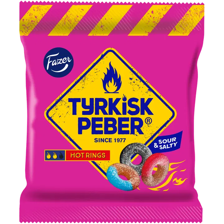 Fazer Tyrkisk Peber Hot Rings karkkipussi 150g