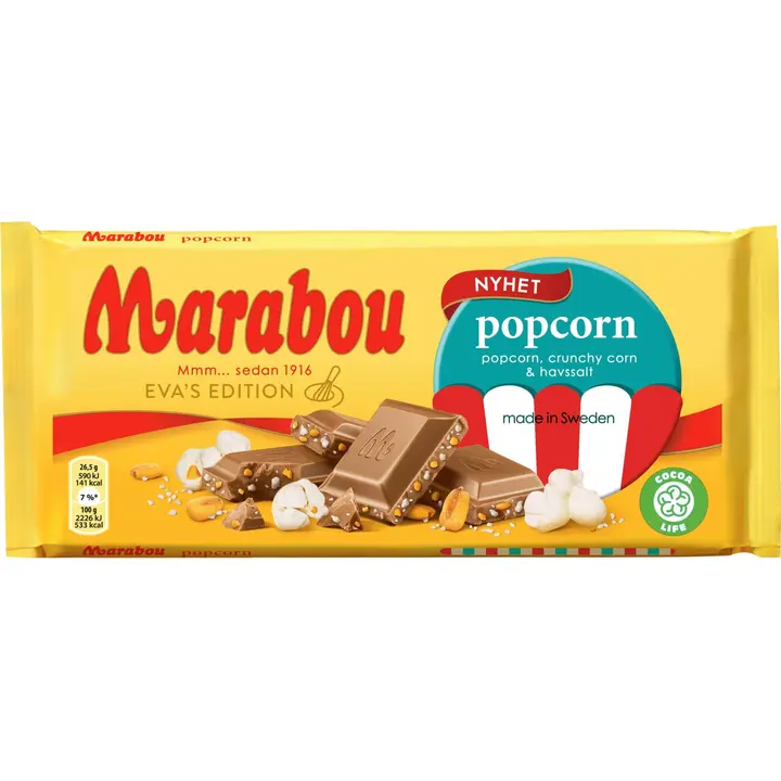 Marabou Popcorn Suklaalevy 185g