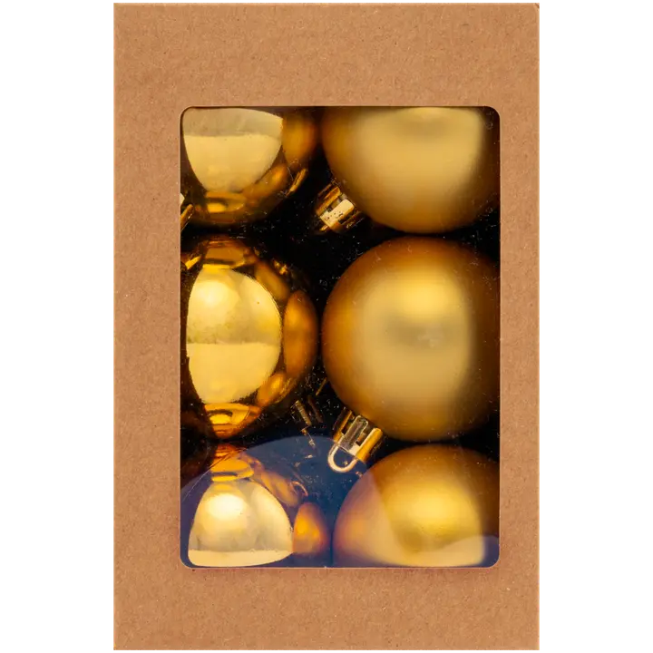 Jõulukuul 5 cm 12 tk kuld