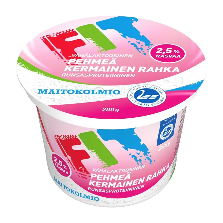 Maitokolmio FIT vähälaktoosinen pehmeä kermainen rahka 200g