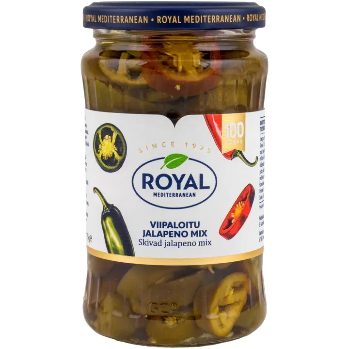 Royal 360/175g viipaloitu vihreä ja punainen jalapeno mix