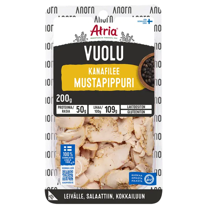Atria Vuolu mustapippuri kanafilee 200g