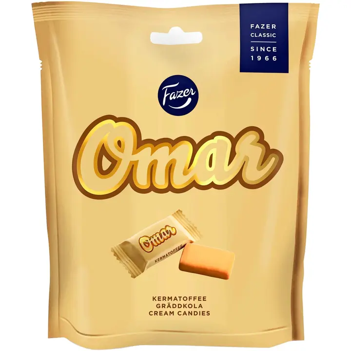 Fazer Omar pehmeä toffee karkkipussi 220g