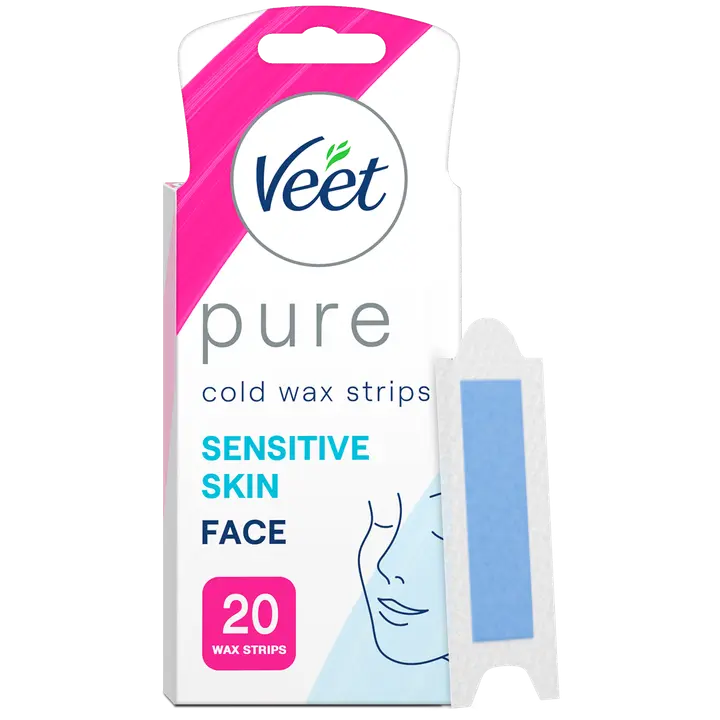 Veet Pure kylmävahaliuskat kasvot 20kpl