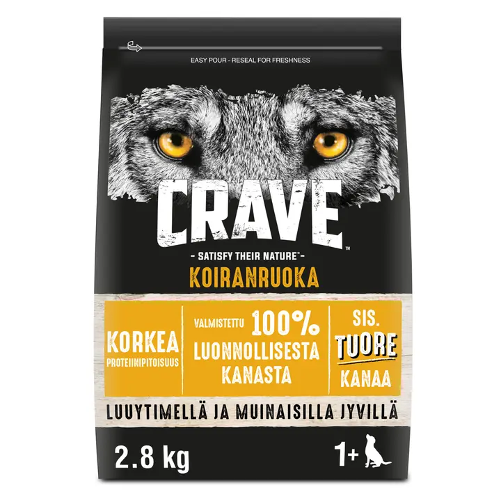 Crave sis. Kanaa, luuydintä ja muinaisviljaa (2,8 kg)