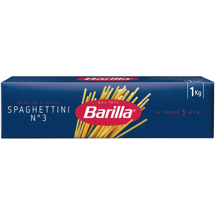 Barilla Spaghettini n.3 durumvehnästä valmistettu pasta 1kg