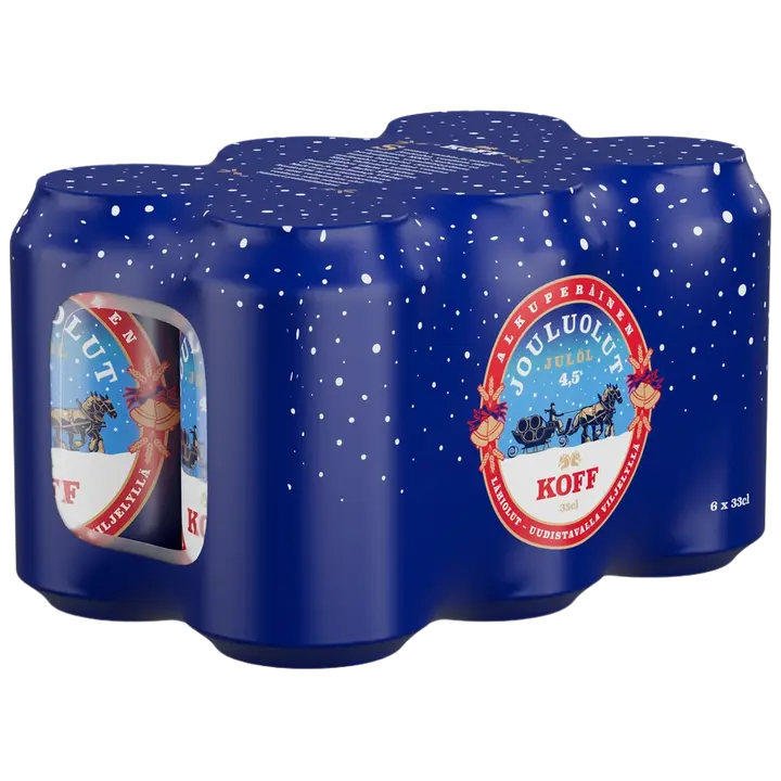 6-pack Koff Jouluolut olut 4,5 % tölkki 0,33 L