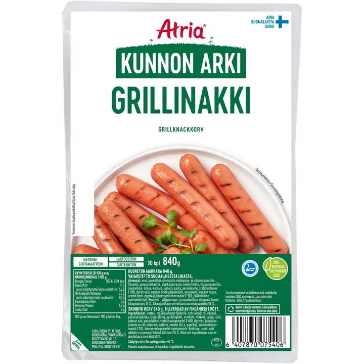 Atria Kunnon Arki Grillinakki 840g