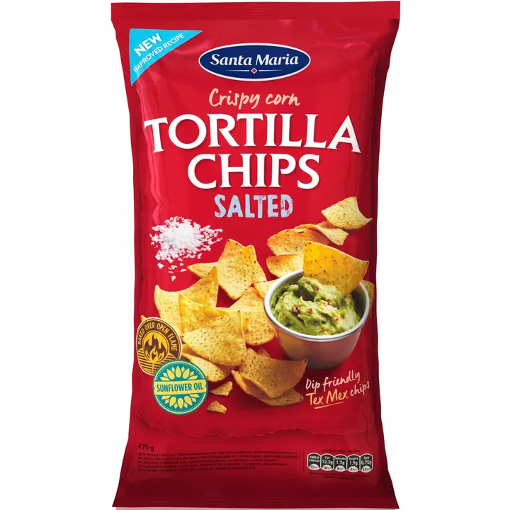 Santa Maria Tortilla Chips Salted suolatut maissilastut 475 g