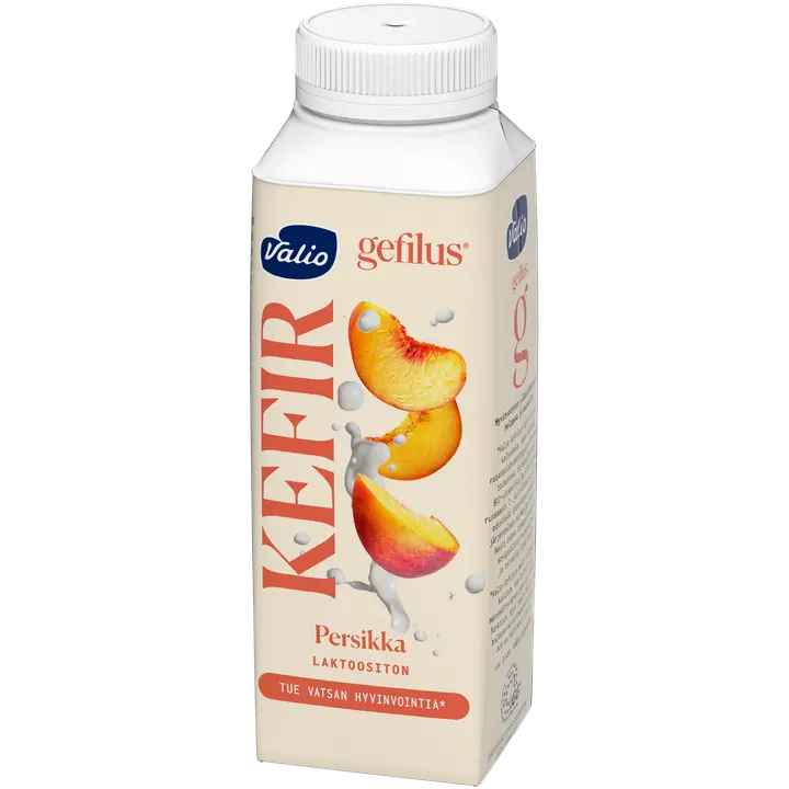 Valio Gefilus® Kefir 2,5 dl persikka laktoositon