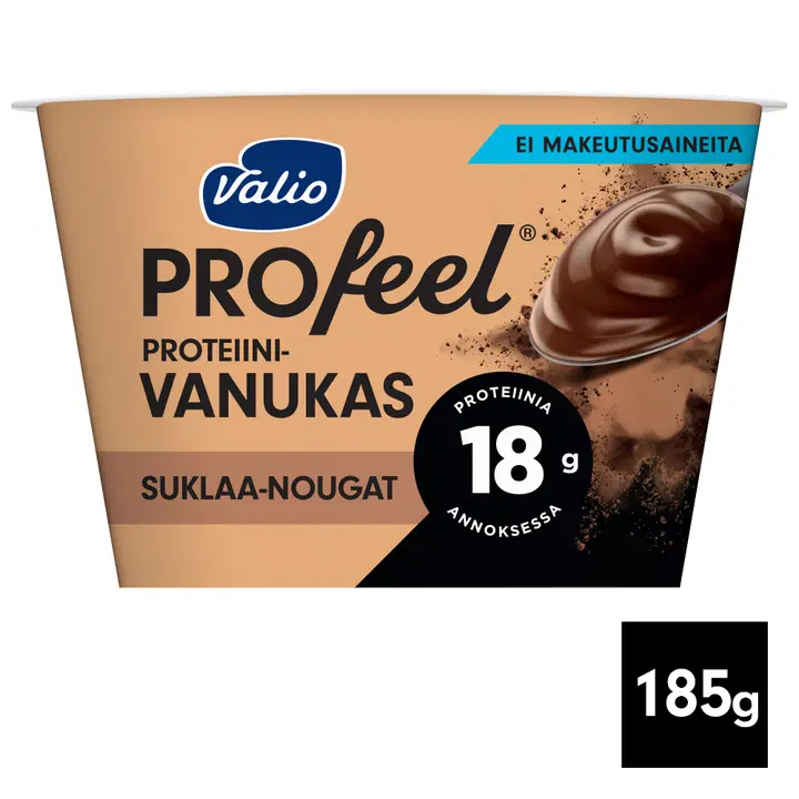 Valio PROfeel® proteiinivanukas 185 g suklaa-nougat makeutusaineeton laktoositon