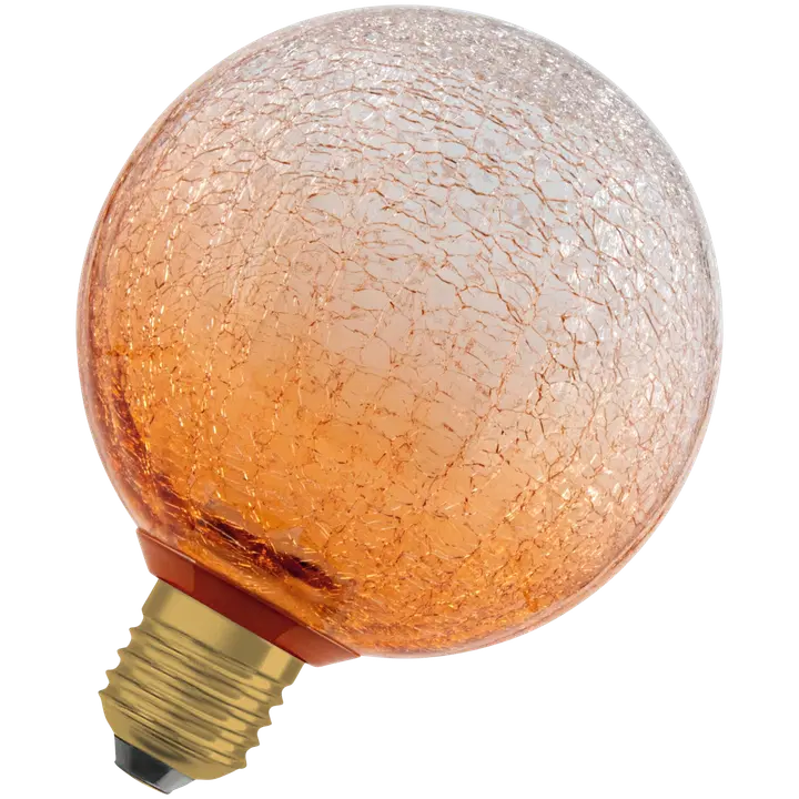 Osram LED-sisustuslamppu Decor Cracked Round 3,5W E27 oranssi
