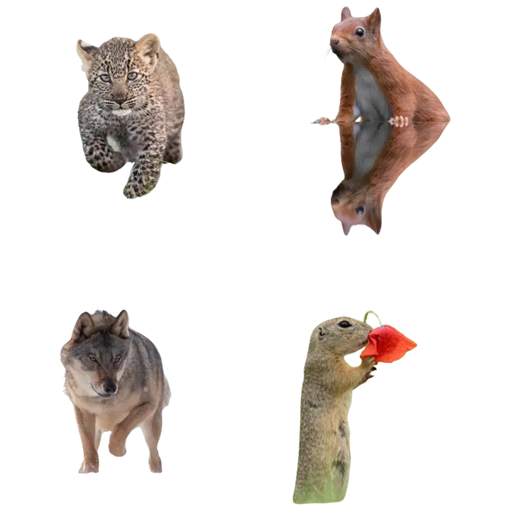 Kummiga kaaned a4 - loomad, hans van duj