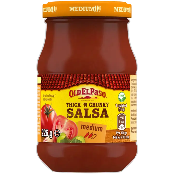 Old El Paso 226g Thick `N Chunky Salsa Medium