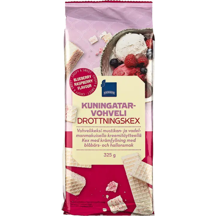 Rainbow vohvelikeksi kuningatar 325 g