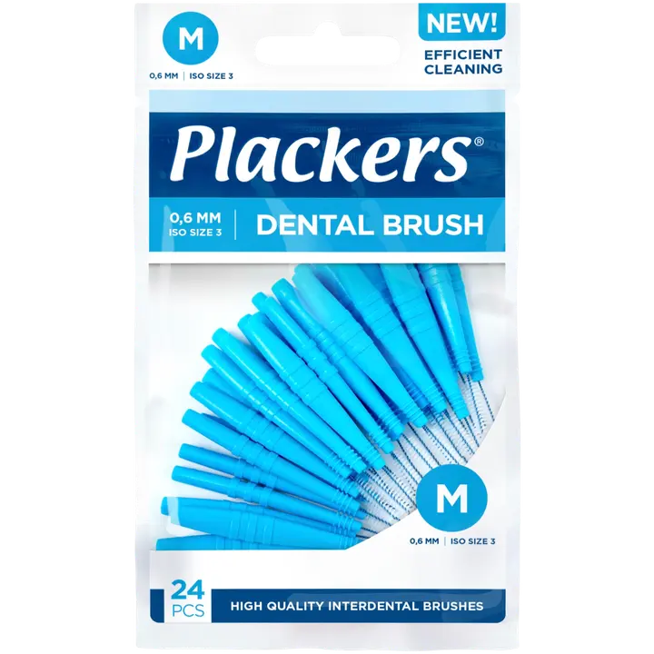 Plackers Dental Brush hammasväliharja M 0,6mm 24kpl