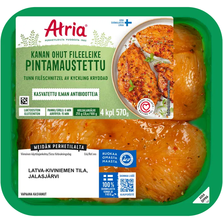 Atria kanan ohut fileeleike pintamaustettu 570g