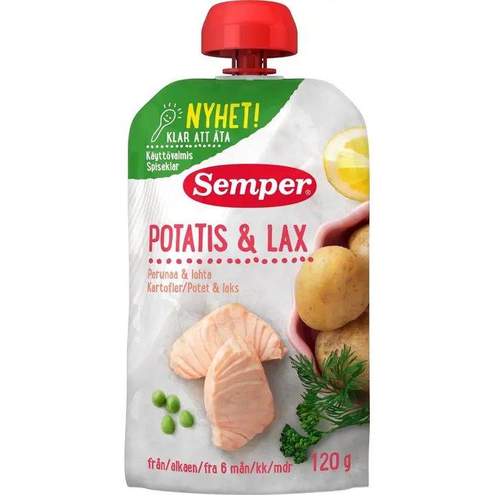 Semper  Perunaa & lohta alkaen 6 kk, valmis ateria 120g