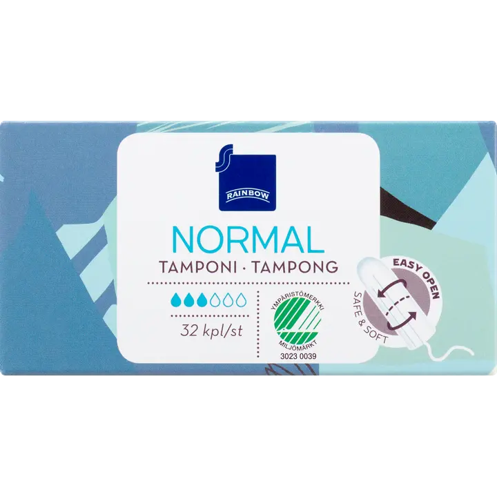 Rainbow tamponi normaali 32kpl