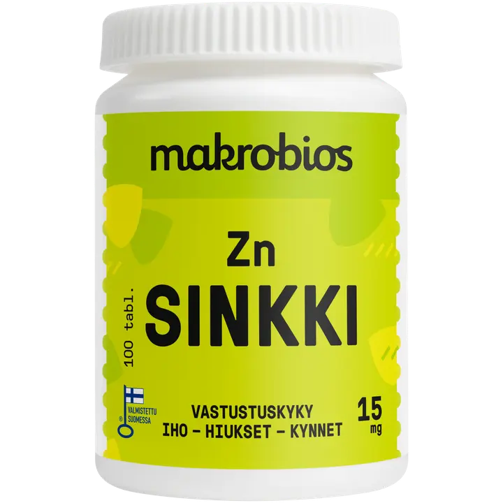 Makrobios sinkkisitraatti 15 mg 100 tablettia 35g