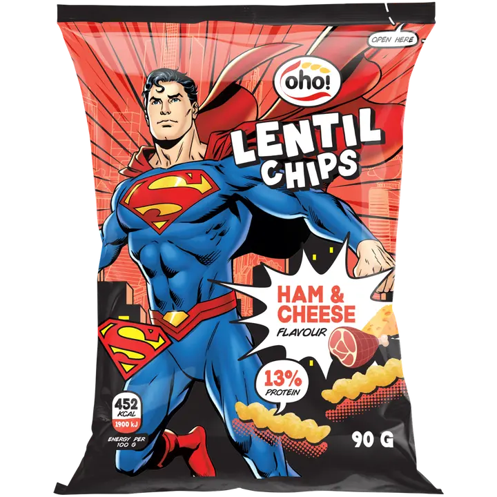 Oho! Läätsekrõpsud singi- ja juustumaitselised 90g