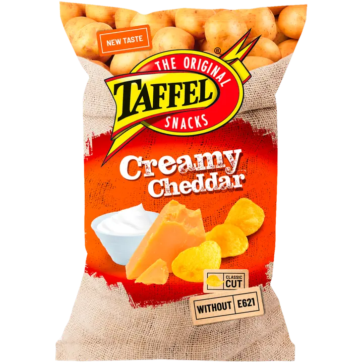 TAFFEL Cheddari juustu maitselised siledad kartulilaastud 180g