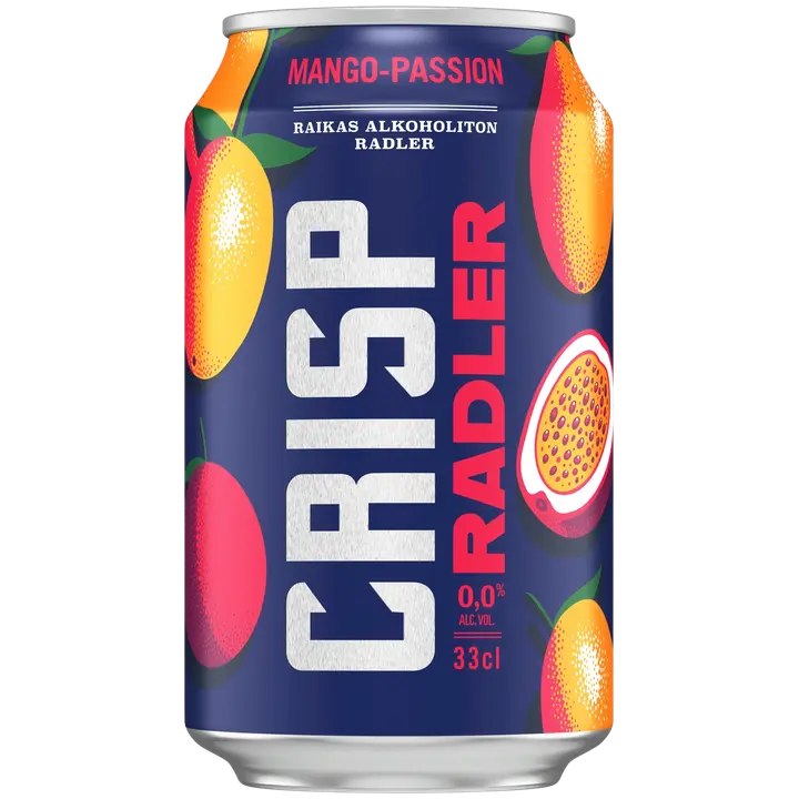 Crisp Radler Mango-Passion alkoholiton olut 0% 33cl tlk