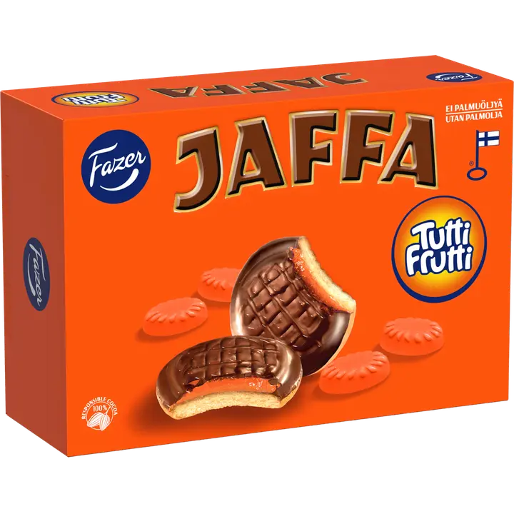 Fazer Jaffa Tutti Frutti leivoskeksi 300g