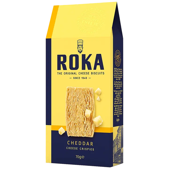 ROKA Cheddar rapea suolakeksi 70 g