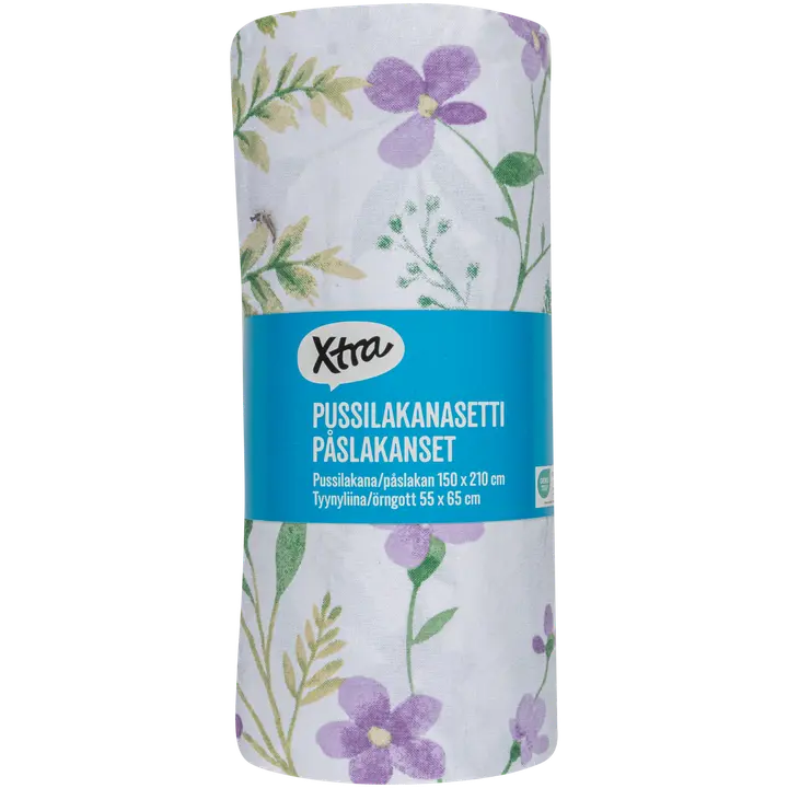 Voodipesukomplekt Lilled 150x210+55x65 lilla