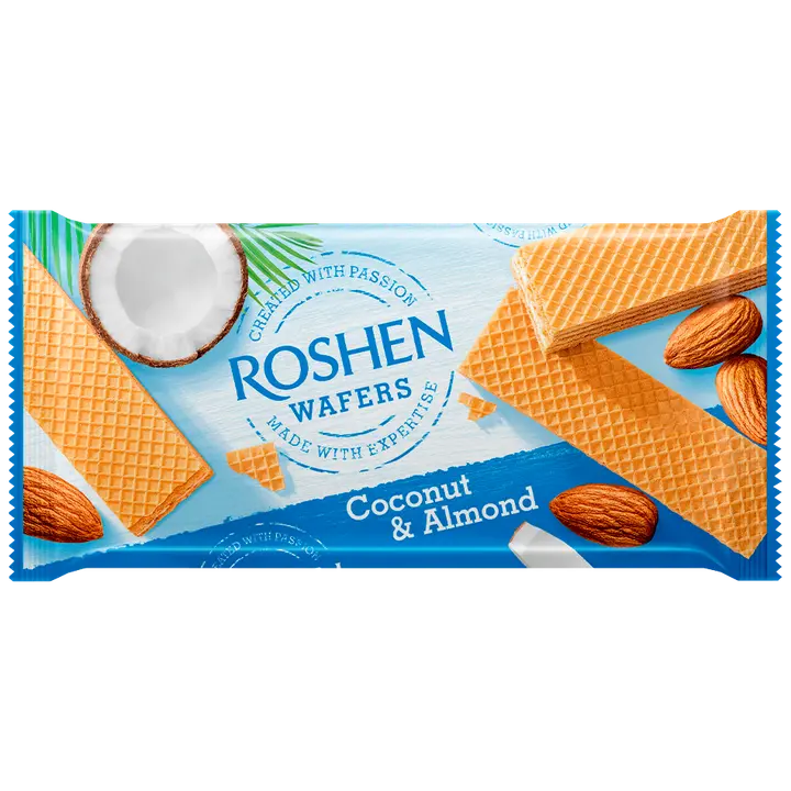 Roshen vahvlid kookose- ja mandlimaitselise kreemiga 216g