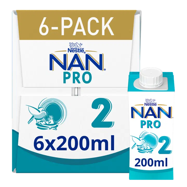 6x Nestlé Nan 200ml Pro 2 käyttövalmis vierotusvalmiste