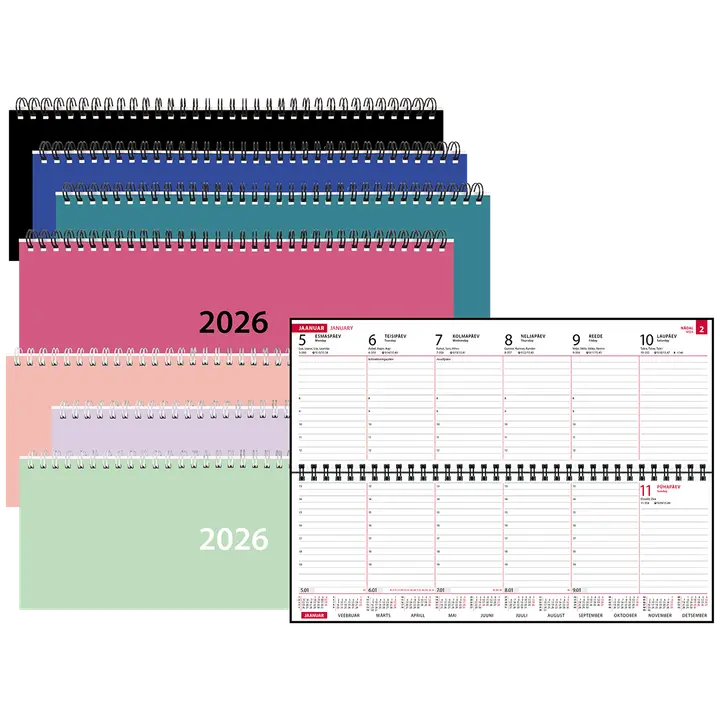 Lauakalender classic, õhuke plastkaas