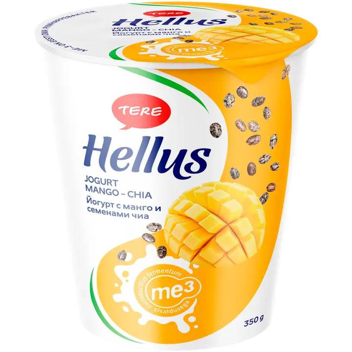 Hellus Mango-chia jogurt, ME-3 bakteriga, 350 g
