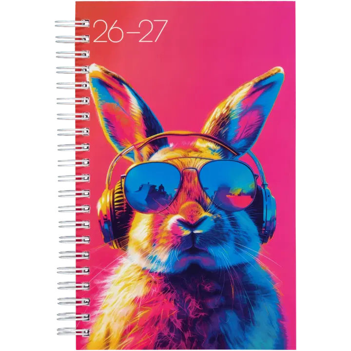 Koulukalenteri Cool Animals 26-27 18kk Värikäs pupu