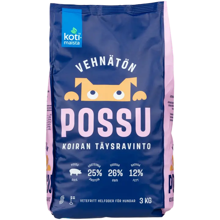 Kotimaista täissööt koerale sealihaga 3kg