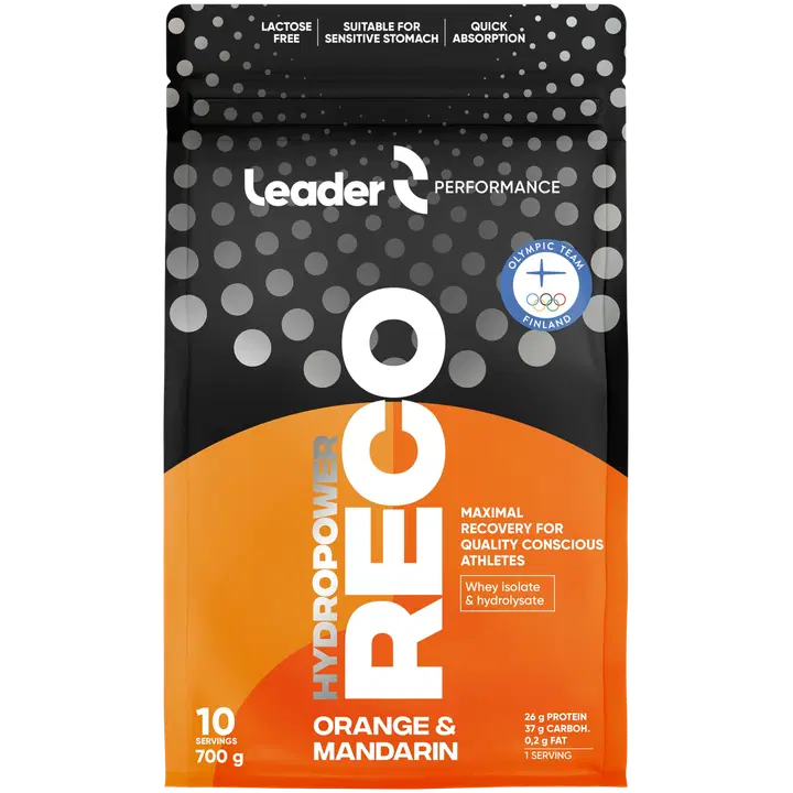 Leader Performance HydroPower Reco urheilujuomajauhe appelsiinin ja mandariinin makuinen 700 g